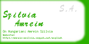 szilvia amrein business card